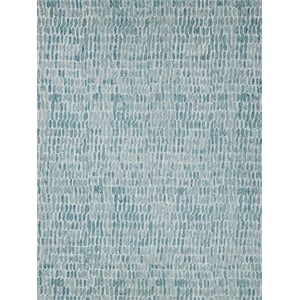 Ink Blot Hand-Tufted New Zealand Wool Turquoise 5'x8' Area Rug