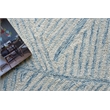 Kascata Hand-Tufted New Zealand Wool Blue/Ivory 9'x12' Area Rug