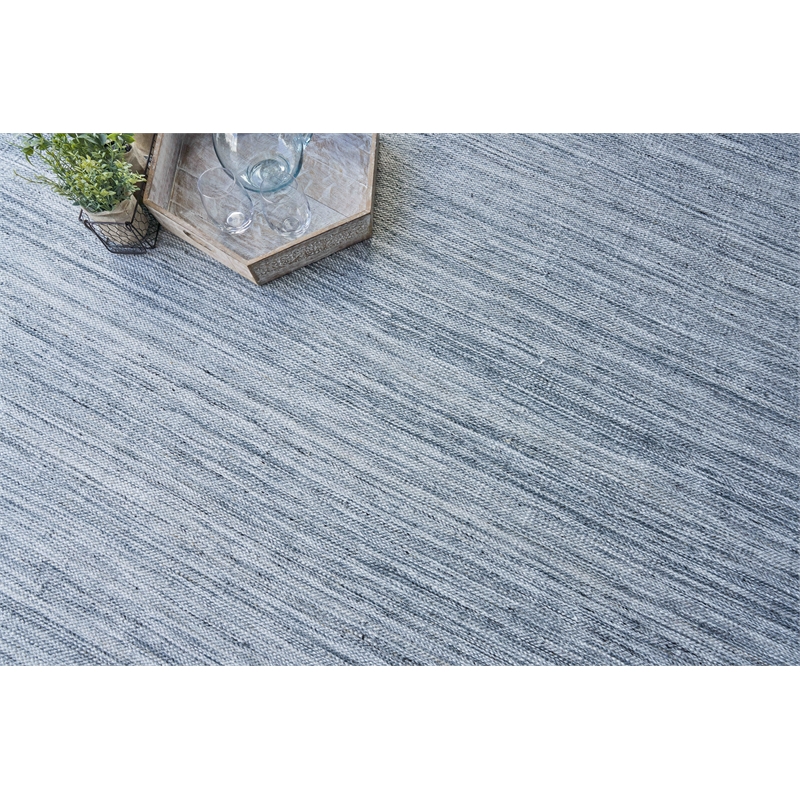 Kashmir Flatweave Pet Aqua/Gray 3'x5' Area Rug