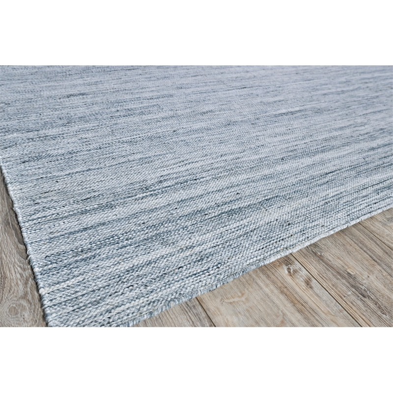 Kashmir Flatweave Pet Aqua/Gray 8'x10' Area Rug
