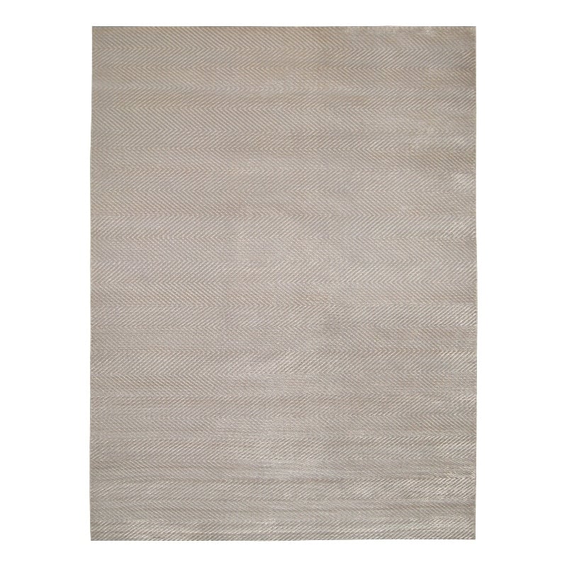 Honeycomb Handloomed Viscose Silver 9'x12' Area Rug