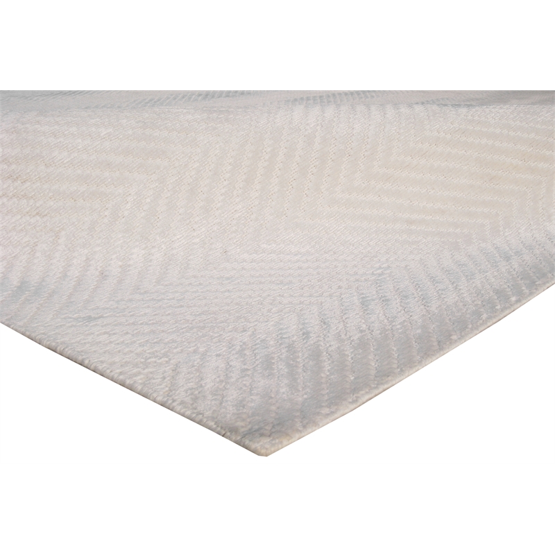 Honeycomb Handloomed Viscose White 8'x10' Area Rug