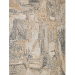 Infinity Power Loom Wool/Nylon Gray/Silver 8'x10' Area Rug