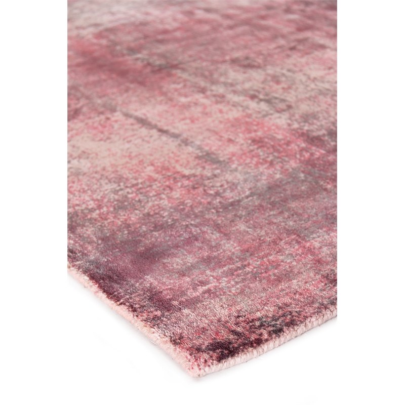 Koda Handloomed Bamboo Silk Pink 9'x12' Area Rug