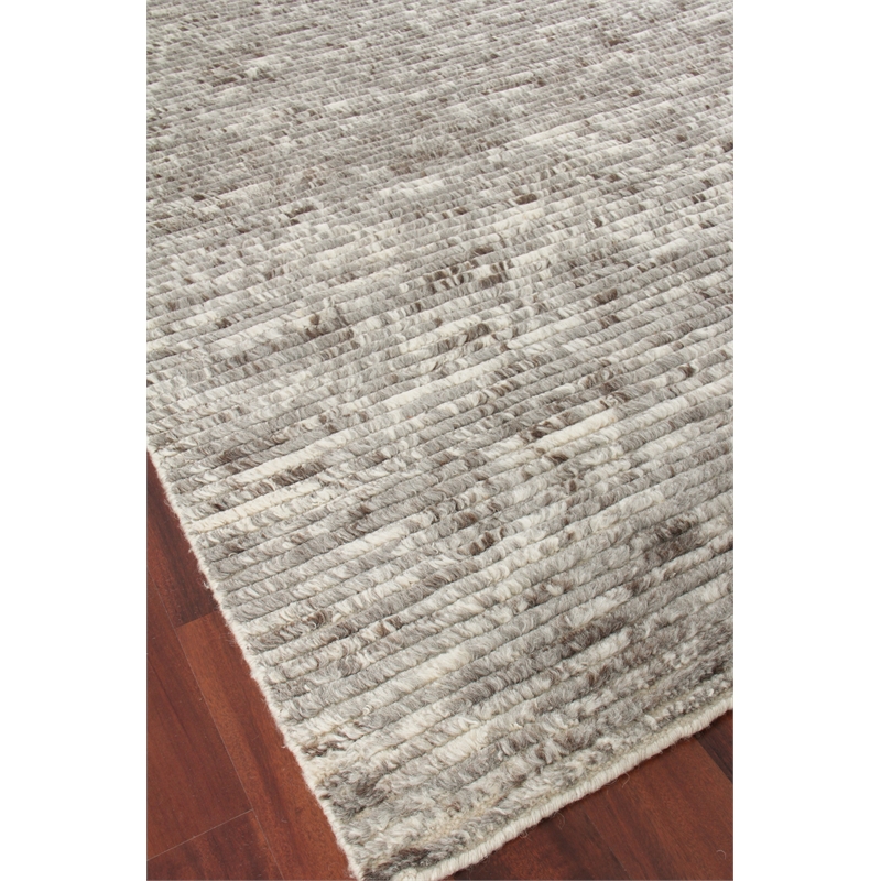 Kaza Hand-Knotted New Zealand Wool Gray/Ivory 2'x3' Area Rug