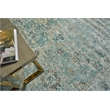 Kensington Handloomed Wool/Bamboo Silk Blue 10'x14' Area Rug