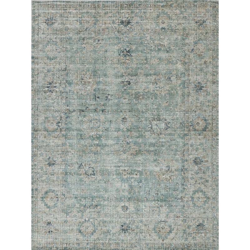 Kensington Handloomed Wool/Bamboo Silk Blue 12'x15' Area Rug
