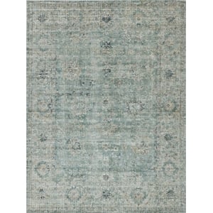 Kensington Handloomed Wool/Bamboo Silk Blue 12'x18' Area Rug