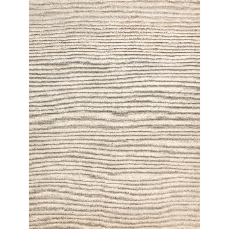 Kaza Hand-Knotted New Zealand Wool Light Silver/Ivory 6'x9' Area Rug