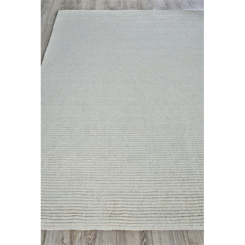 Kaza Handloomed New Zealand Wool Ivory 8'x10' Area Rug