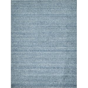 Kaza Handloomed New Zealand Wool Blue 10'x14' Area Rug
