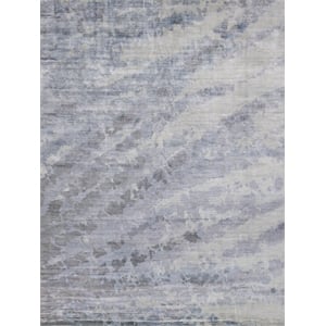Koda Handloomed Bamboo Silk Ink Blue 9'x12' Area Rug