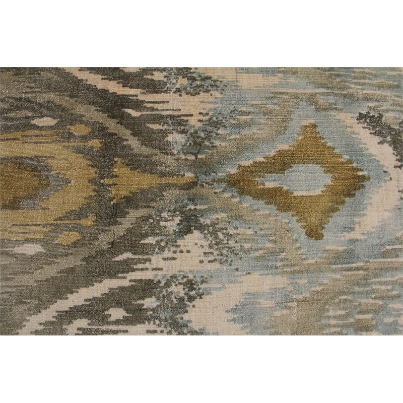 Koda Handloomed Bamboo Silk Gray 8'x10' Area Rug