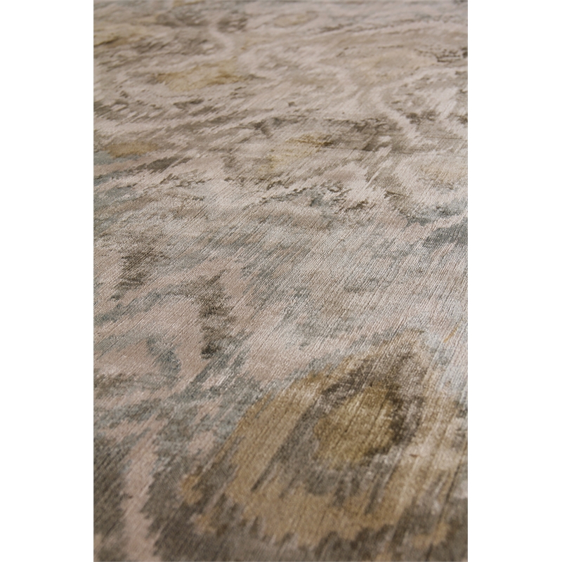 Koda Handloomed Bamboo Silk Gray 8'x10' Area Rug