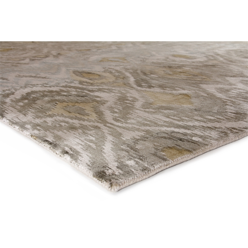 Koda Handloomed Bamboo Silk Gray 8'x10' Area Rug