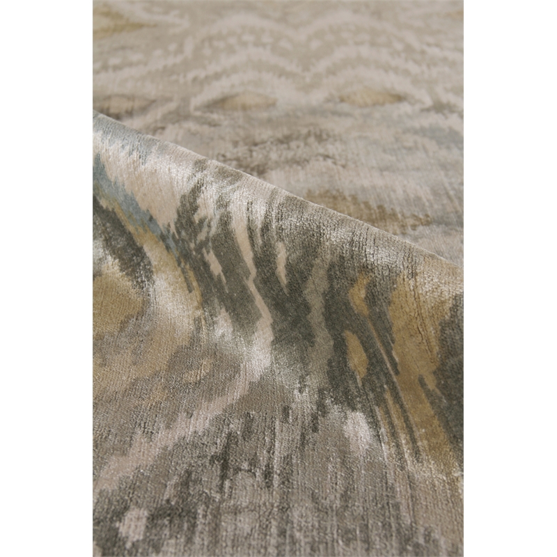 Koda Handloomed Bamboo Silk Gray 8'x10' Area Rug
