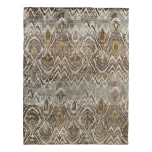 Koda Handloomed Bamboo Silk Gray 8'x10' Area Rug