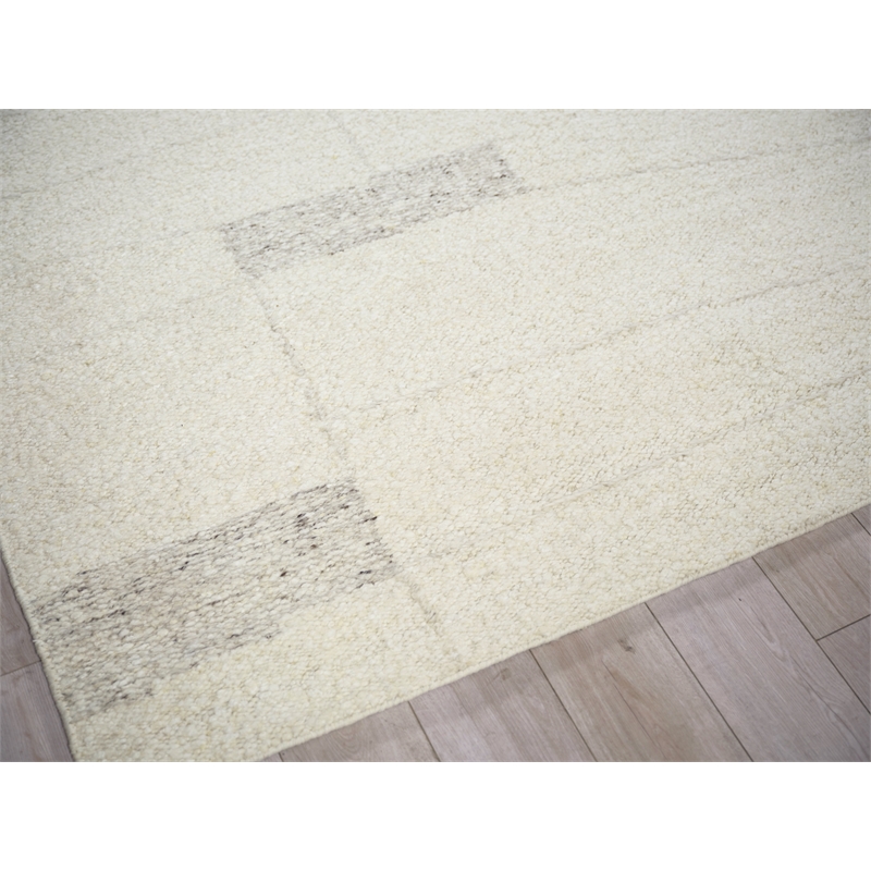 Kokomo Flatweave New Zealand Wool Ivory/Gray 14'x18' Area Rug