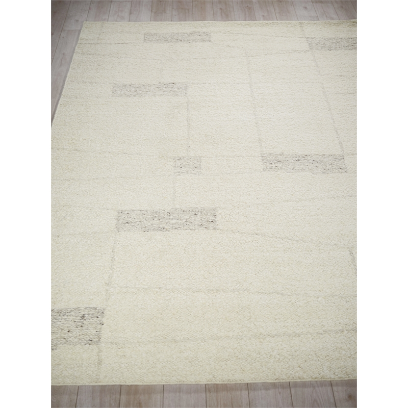 Kokomo Flatweave New Zealand Wool Ivory/Gray 9'x12' Area Rug