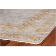Khotan Hand-Knotted New Zealand Wool Gray/Gold 9'x12' Area Rug