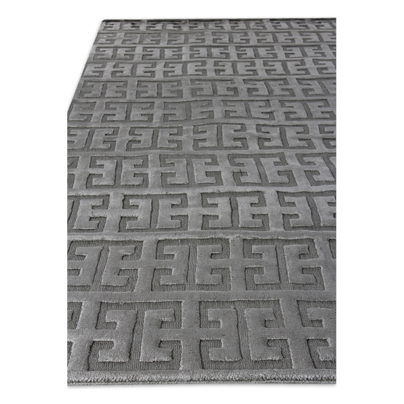 Kingsley Handloomed Bamboo Silk Aqua 8'x10' Area Rug