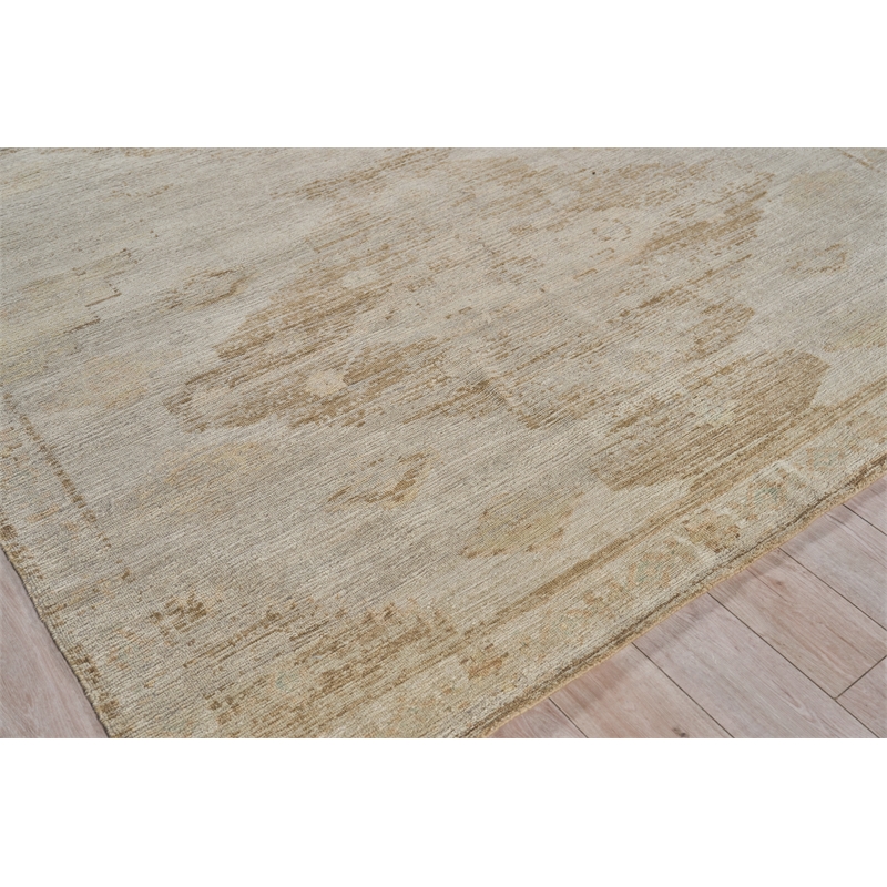 Kingston Hand-Knotted Wool Tan/Beige 12'x15' Area Rug