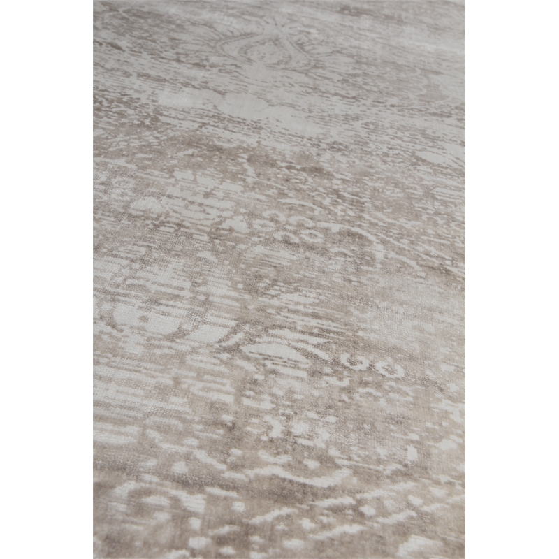Koda Handloomed Bamboo Silk Beige 10'x14' Area Rug