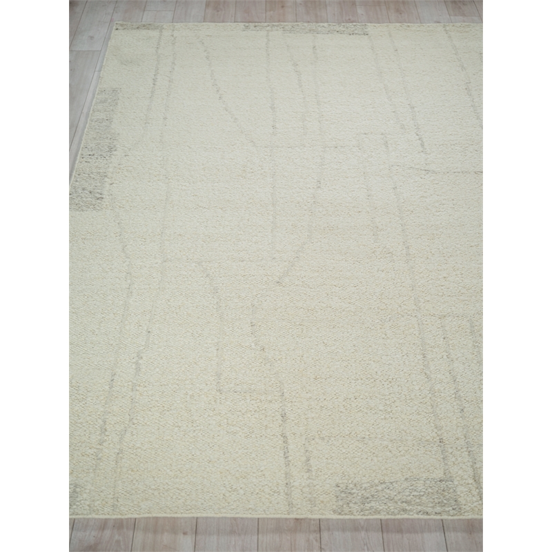 Kokomo Flatweave New Zealand Wool Ivory/Silver 10'x14' Area Rug