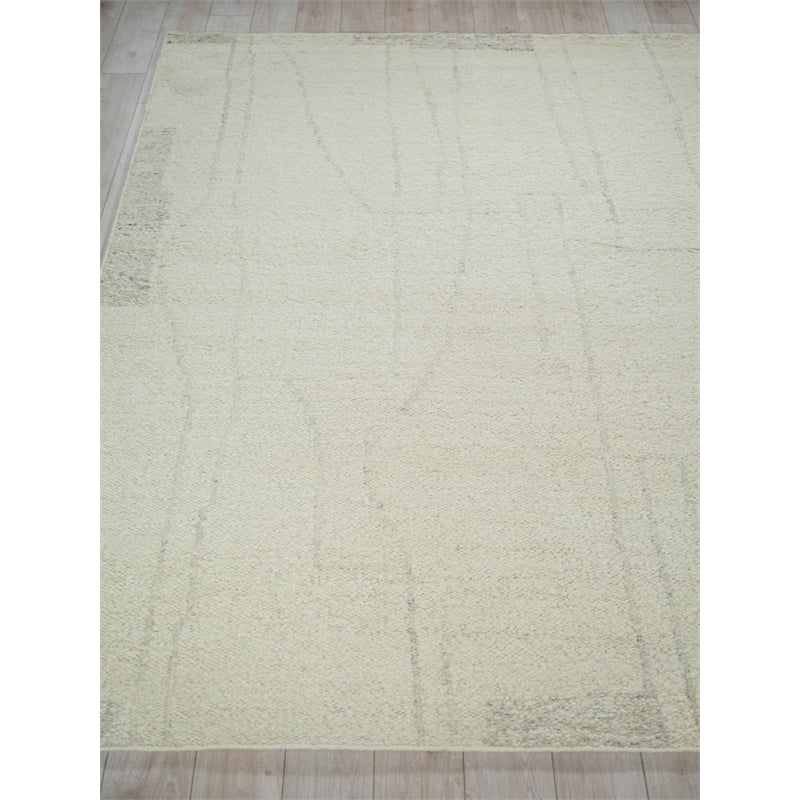 Kokomo Flatweave New Zealand Wool Ivory/Silver 14'x18' Area Rug