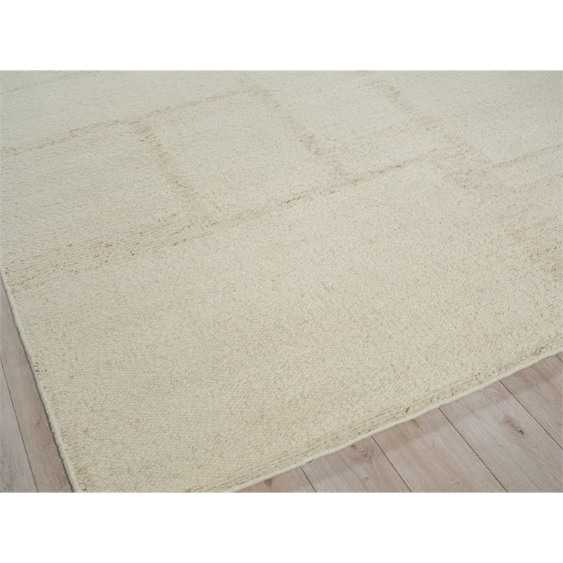 Kokomo Flatweave New Zealand Wool Ivory 10'x14' Area Rug
