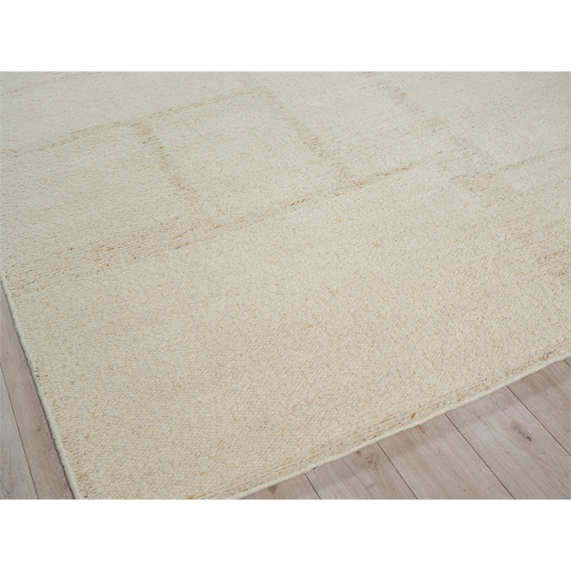 Kokomo Flatweave New Zealand Wool Ivory 6'x9' Area Rug