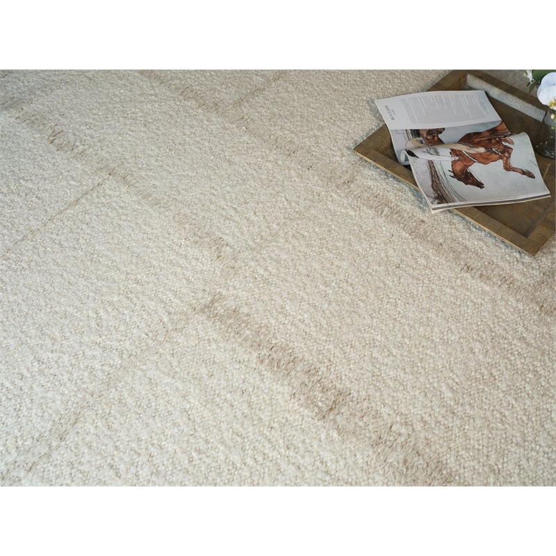 Kokomo Flatweave New Zealand Wool Ivory 8'x10' Area Rug