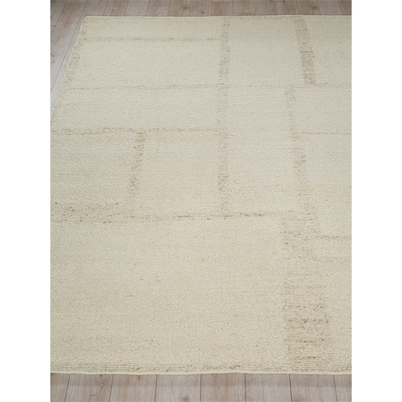 Kokomo Flatweave New Zealand Wool Ivory 9'x12' Area Rug