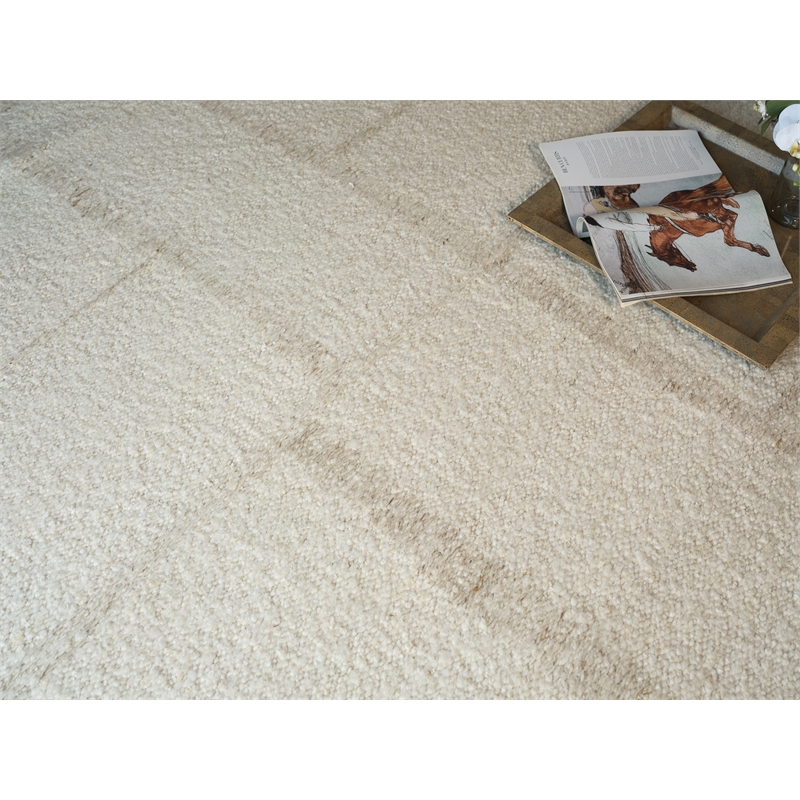 Kokomo Flatweave New Zealand Wool Ivory 9'x12' Area Rug
