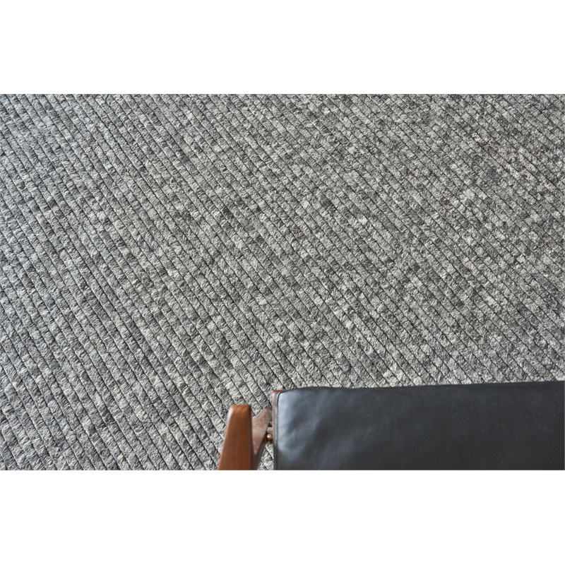Kaza Handloomed New Zealand Wool Charcoal/Gray 8'x10' Area Rug