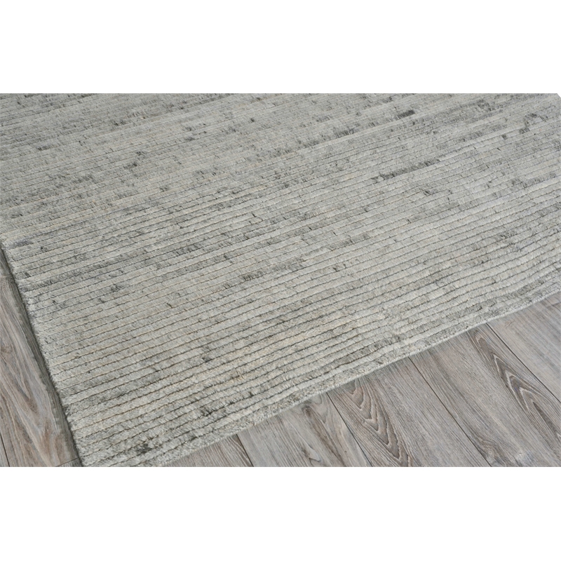 Kaza Handloomed New Zealand Wool Ivory/Gray 2'x3' Area Rug