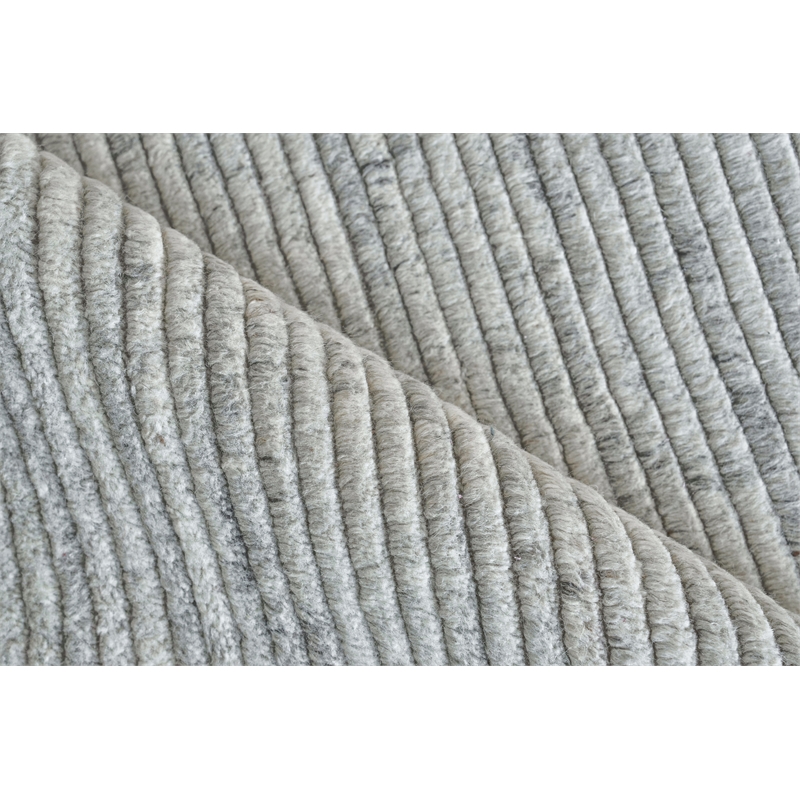 Kaza Handloomed New Zealand Wool Ivory/Gray 9'x12' Area Rug