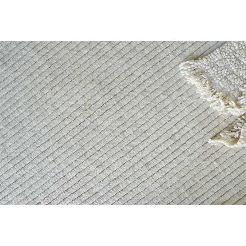 Kaza Handloomed New Zealand Wool Ivory 10'x14' Area Rug