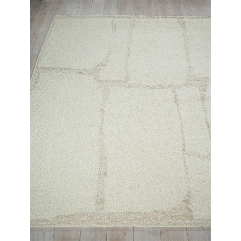 Kokomo Flatweave New Zealand Wool Ivory/Sand 15'x20' Area Rug