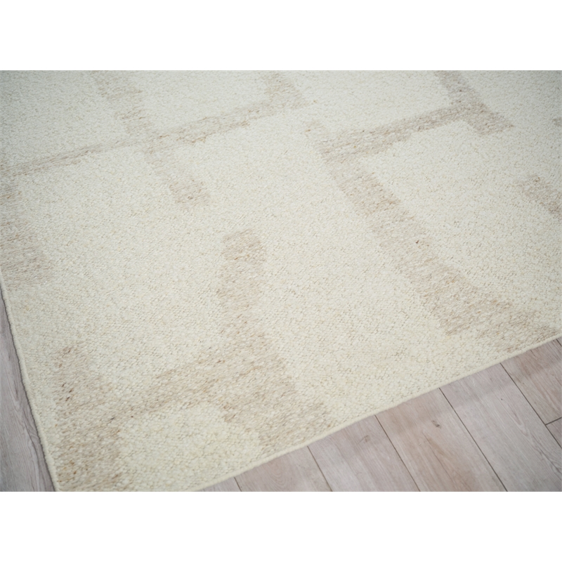 Kokomo Flatweave New Zealand Wool Ivory/Sand 8'x10' Area Rug