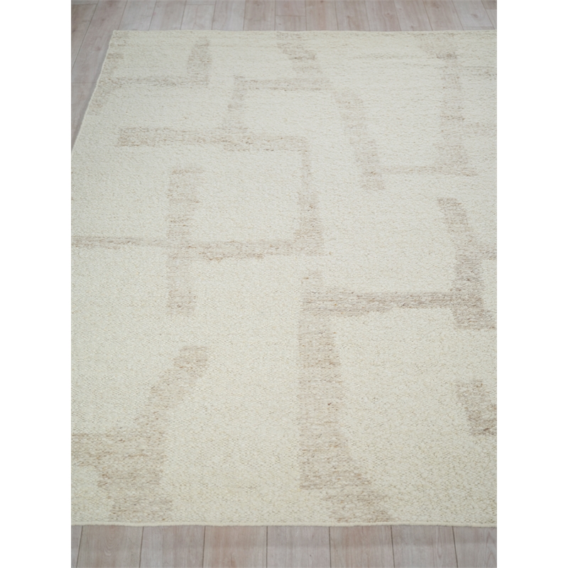 Kokomo Flatweave New Zealand Wool Ivory/Sand 8'x10' Area Rug
