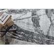 Kyoto Handloomed Wool/Bamboo Silk Silver/Black 9'x12' Area Rug