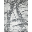 Kyoto Handloomed Wool/Bamboo Silk Silver/Black 9'x12' Area Rug