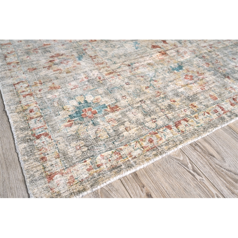 Kensington Handloomed Wool/Bamboo Silk Beige 10'x14' Area Rug
