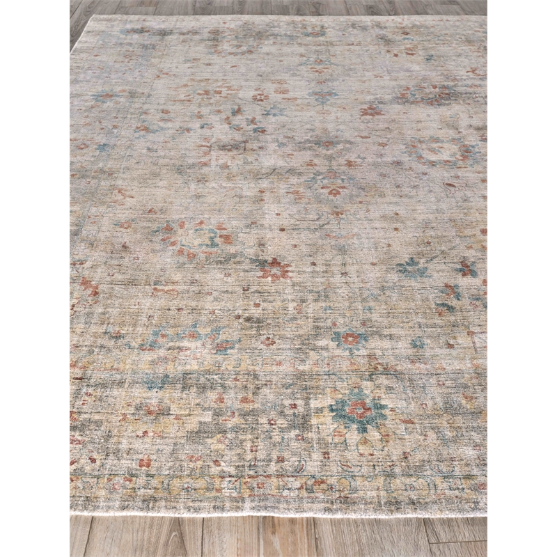 Kensington Handloomed Wool/Bamboo Silk Beige 10'x14' Area Rug