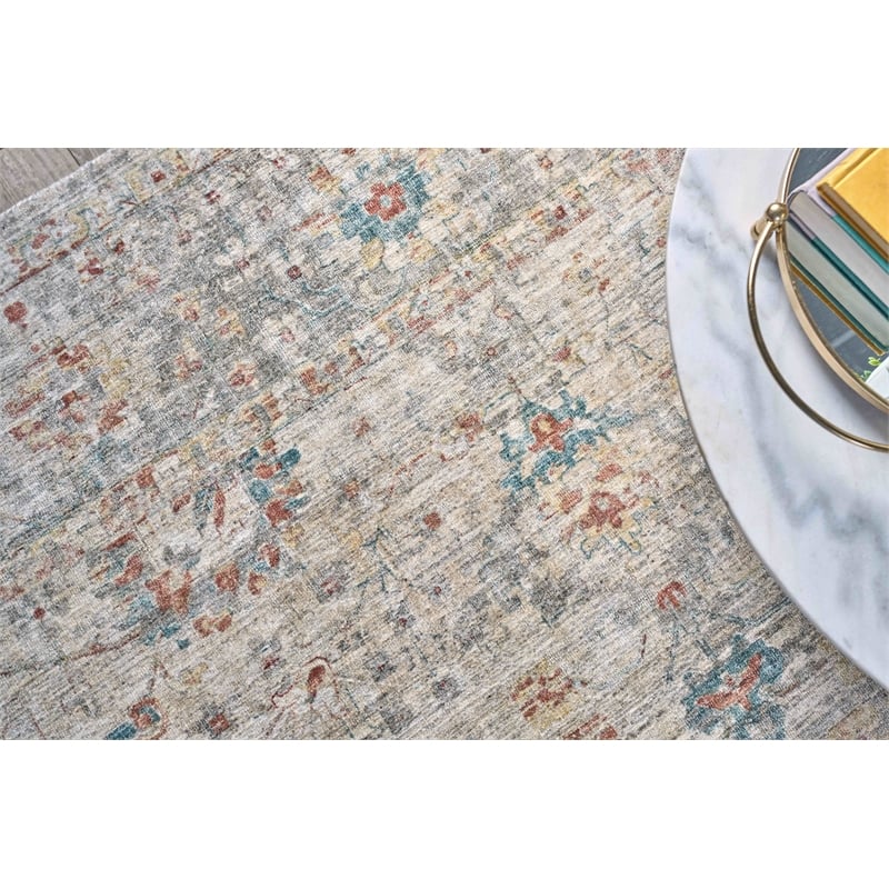 Kensington Handloomed Wool/Bamboo Silk Beige 10'x14' Area Rug