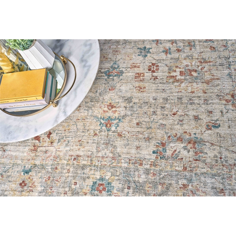 Kensington Handloomed Wool/Bamboo Silk Beige 12'x15' Area Rug