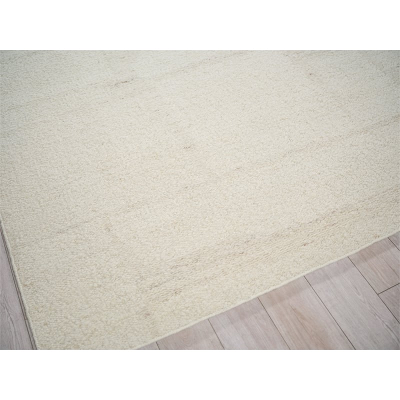 Kokomo Flatweave New Zealand Wool Ivory/Taupe 6'x9' Area Rug