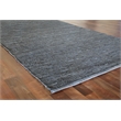 Leather Durry Hand-Tufted Leather Hide Dark Gray 6'x9' Area Rug