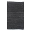 Leather Durry Hand-Tufted Leather Hide Dark Gray 6'x9' Area Rug